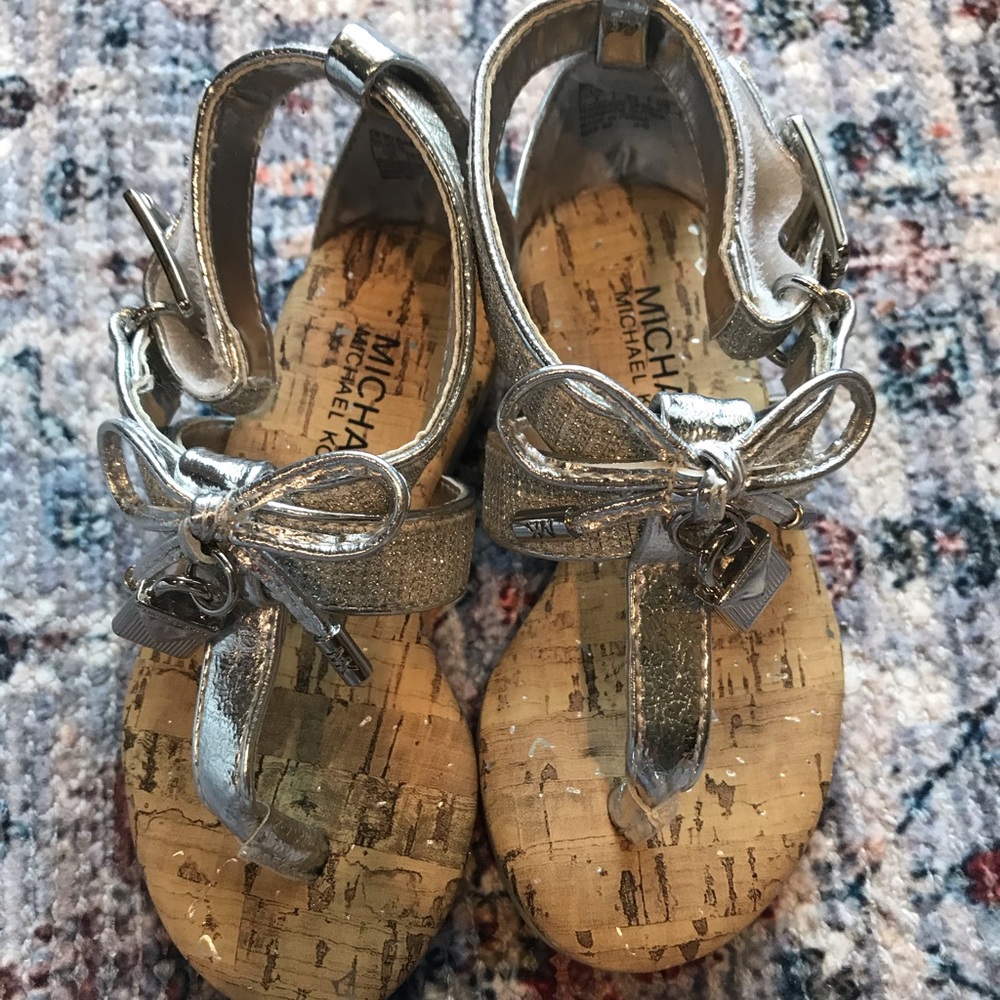 Michael Kors silver baby girl sandals.